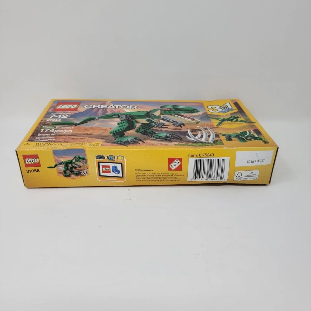 New! LEGO 31058 CREATOR 3in1 Mighty Dinosaurs - 174 pieces - Ages 7-12 years